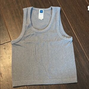 Gray seamless Ribbed Tank Top